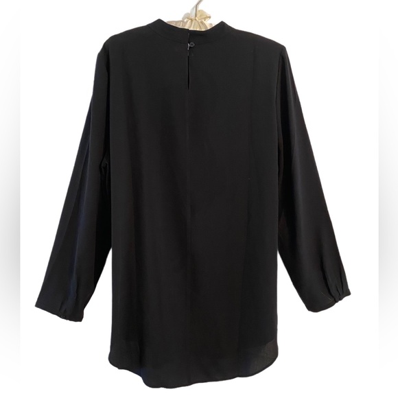 NWT Eileen Fisher Silk Georgette Crepe Mock Neck Top Size M - Picture 4 of 7